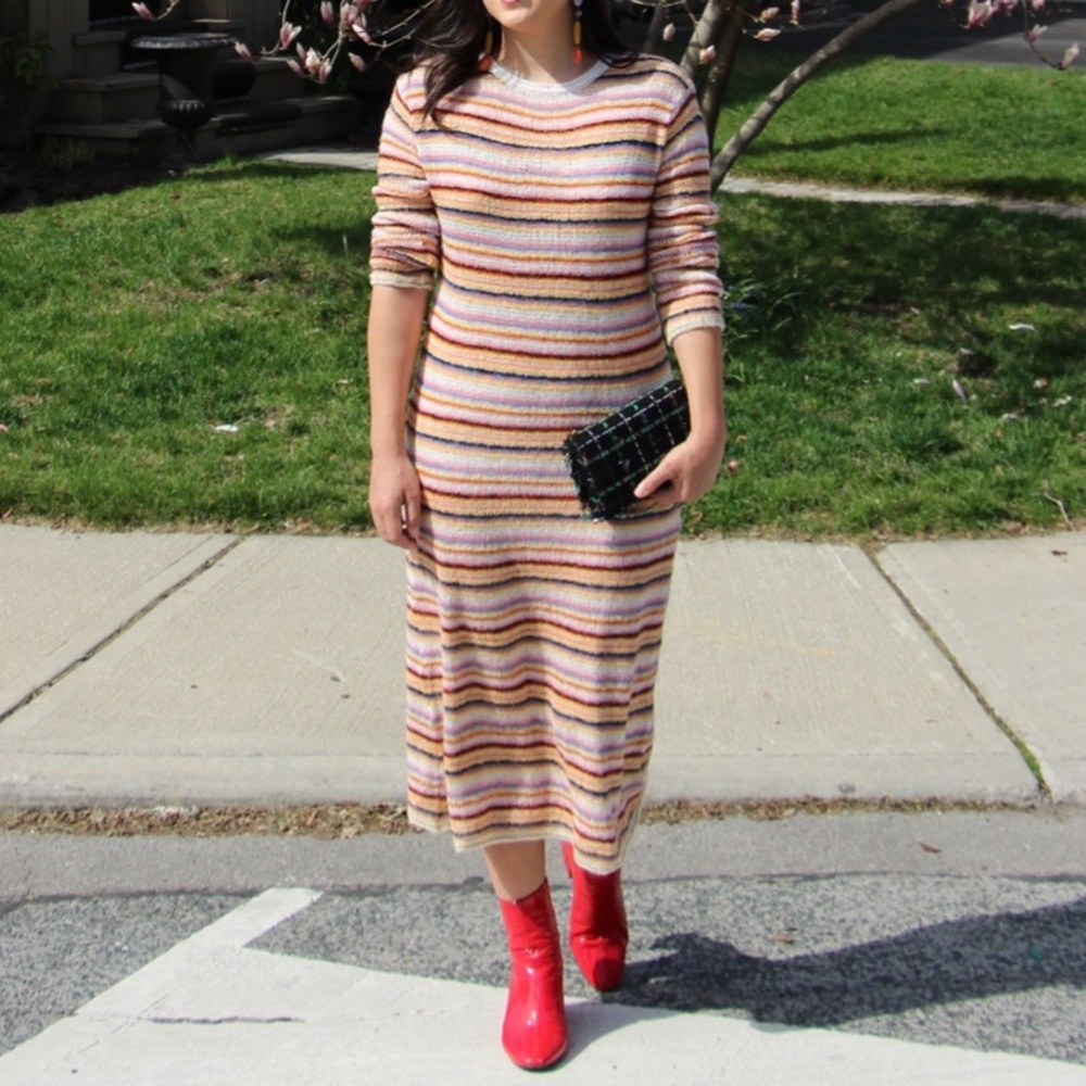 ⭐️ Zara Striped Knit Maxi Dress